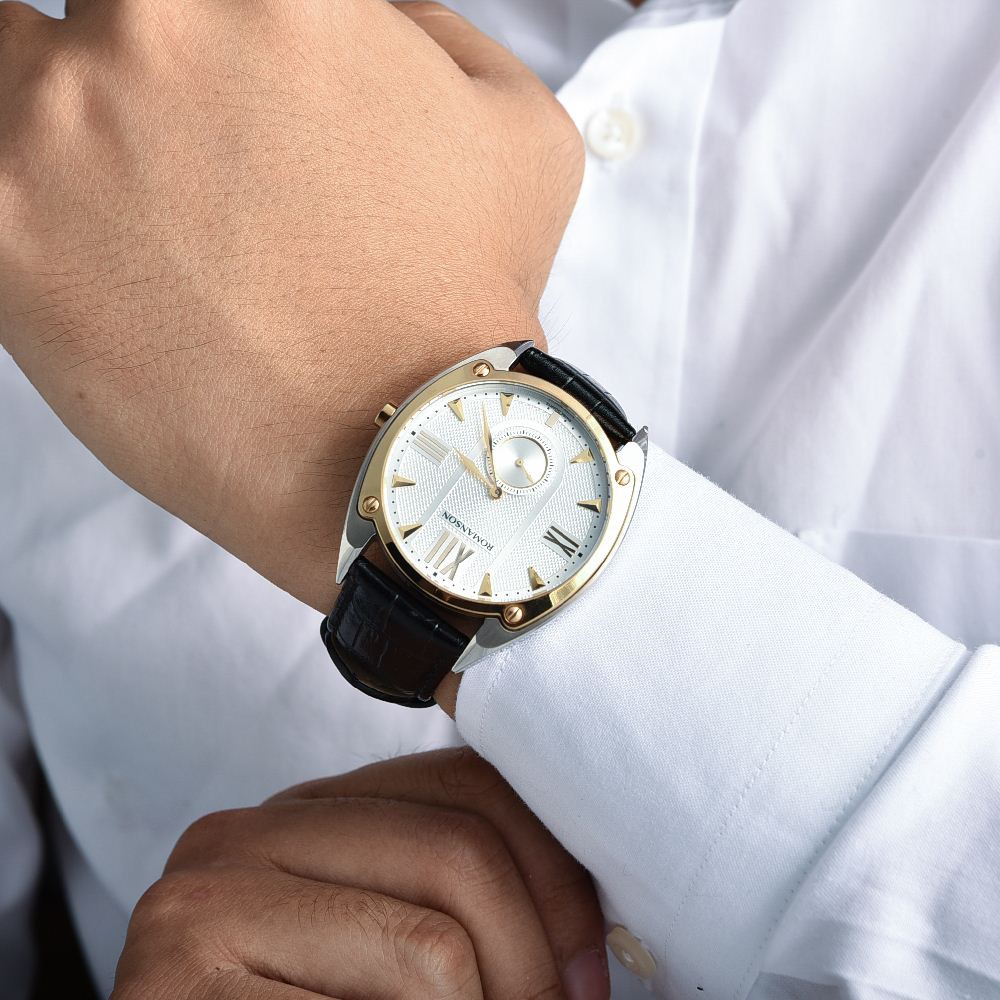 Đồng hồ nam chính hãng Hàn Quốc Romanson TL1272JMCWH, máy Thụy Sĩ, miễn phí thay pin - Galle Watch
