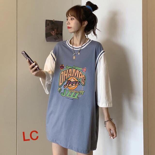 Áo phông tay lỡ unisex phối tanktop kiểu áo chơi bóng rổ OHAM form rộng năng động oversize streetwear thun 360 | BigBuy360 - bigbuy360.vn