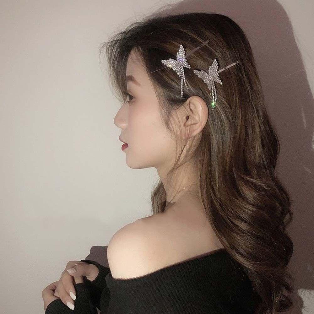 Kẹp Tóc Tua Rua Thời Trang Thanh Lịch VANES1 Dành Cho Bạn Nữ|Áo Kiểu Hàn Quốc Thiết Kế Trẻ Trung Cá Tính