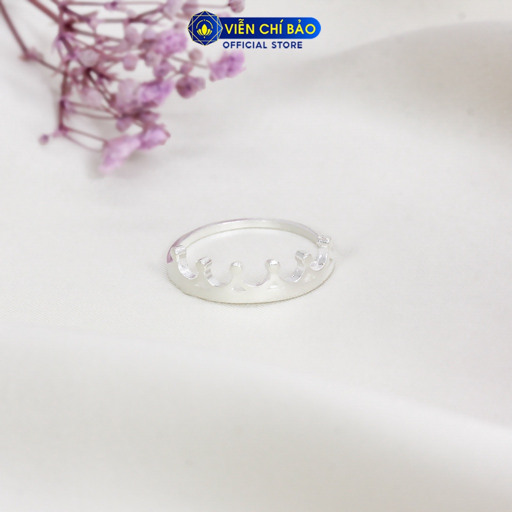 Nhẫn bạc nữ Vương miện Nữ hoàng chất liệu bạc 925 thời trang phụ kiện trang sức nữ Viễn Chí Bảo N400790