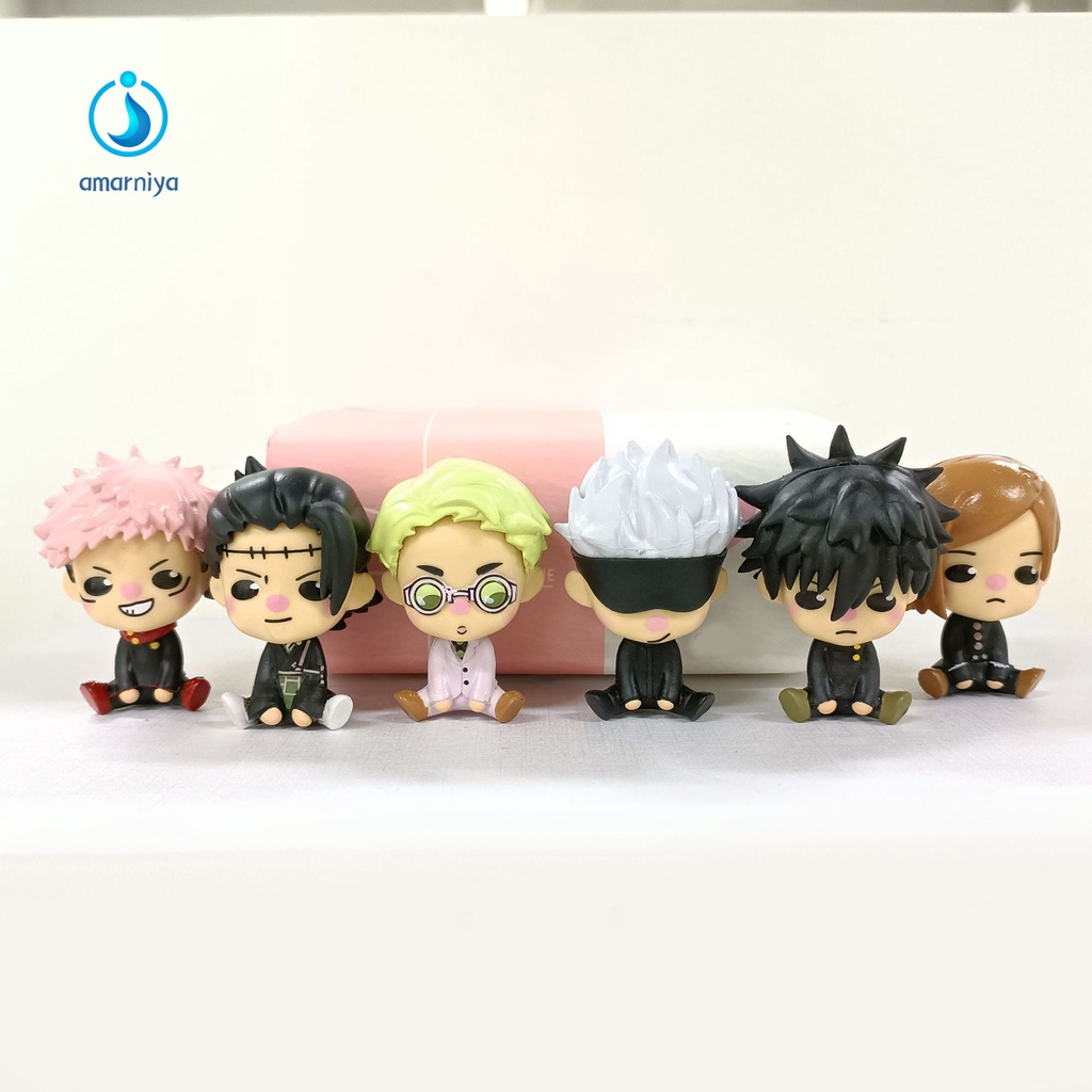 Bộ 6 mô hình đồ chơi nhân vật hoạt hình Jujutsu Kaisen mini bằng PVC cho bé
