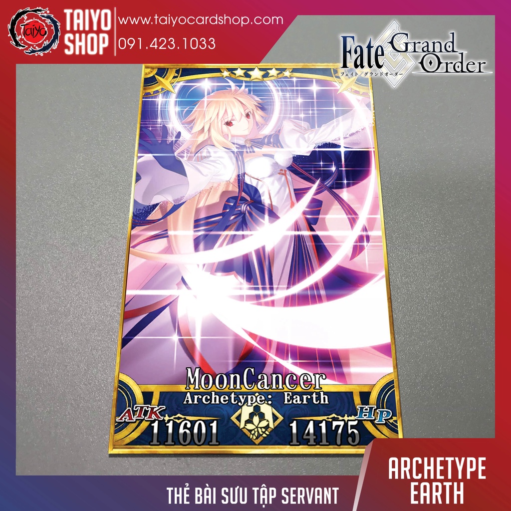 Thẻ bài custom card bánh xốp anime Fate/Grand Order FGO để sưu tầm tự chọn Archertype Earth