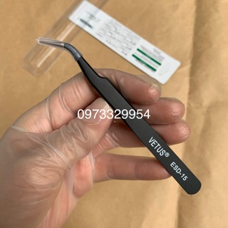 Nhíp nối mi classcic volume nhíp gắp Vetus đen (đầu cong)