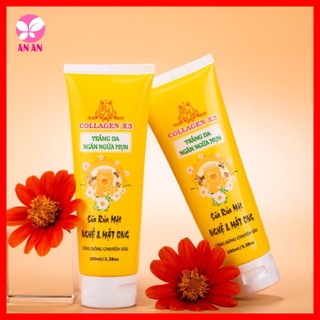 Sữa rửa mặt Collagen X3 Đông Anh - Sửa rửa mặt X3 nghệ mật ong Chính hãng