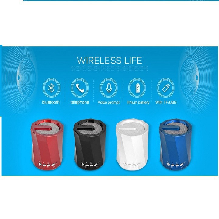 Loa bluetooth WSTER WS-Y89B (Đỏ) + Tặng 1 thẻ nhớ microSD 8GB