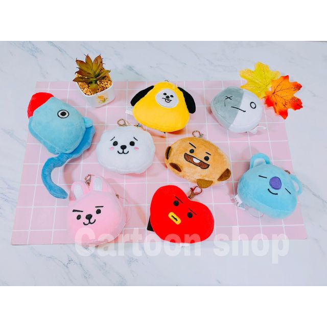 Móc khóa thú bông BTS bst BT21