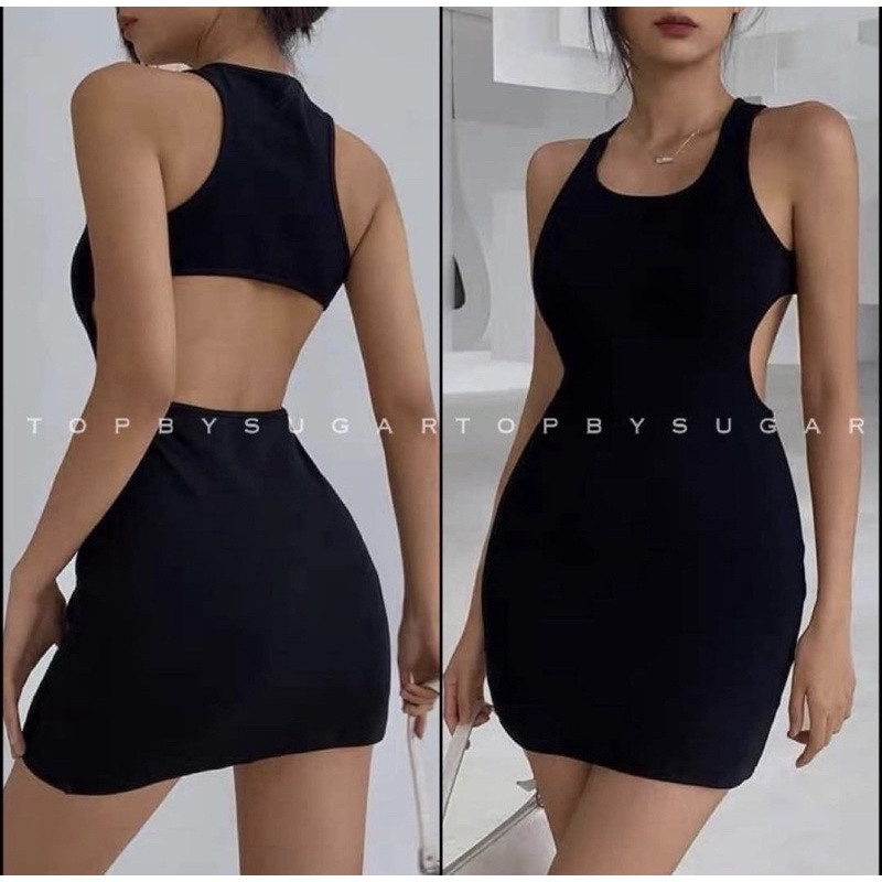 Váy đầm ôm sát body khoét xẻ eo lưng quyến rũ - by sGGz