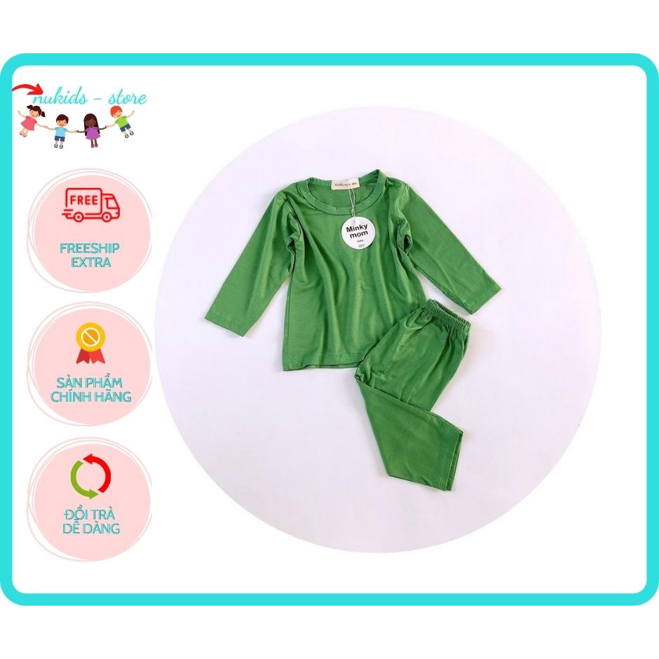 Bộ Thun Lạnh Dài Tay Minky Mom Cho Bé 5-19kg