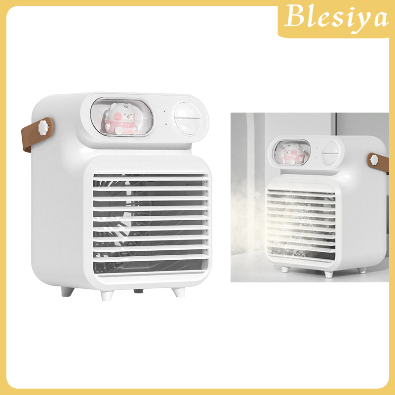 [BLESIYA]3-in-1 Portable Air Conditioner Fan with 3 Wind Speeds with 150ml Water Tank 4000mAh with LED Night Light for Room Indoor