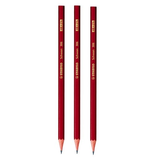 Bộ bút chì gỗ STABILO Schwan 306 thân đỏ