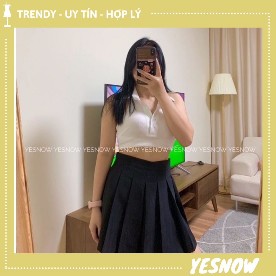 Chân váy ngắn Chân váy tennis xếp ly cạp cao ghen bụng chất cực đẹp có sẵn 3 màu trắng - đen - nâu 🍀 FREESHIP  🍀 | BigBuy360 - bigbuy360.vn