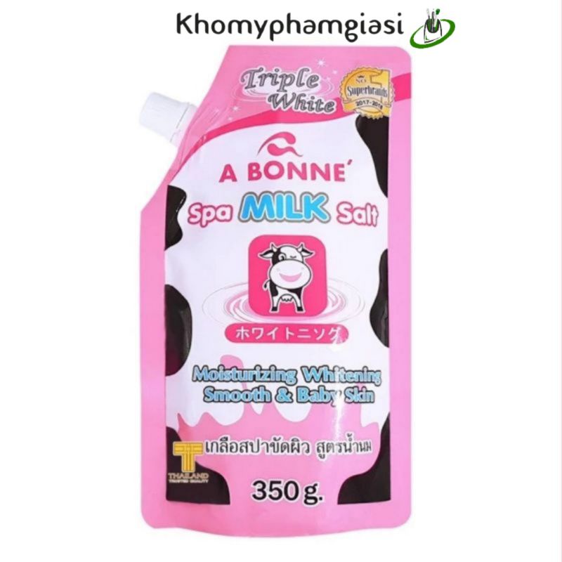 Muối Tắm Sữa Bò Thái Lan, Tẩy Da Chết Body A BONNE' Spa Milk Salt  350g