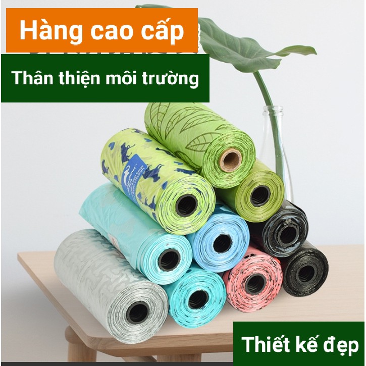 [Hàng cao cấp] Túi hốt đựng phân chó, mèo tự phân hủy thân thiện môi trường - Bịch hốt phân thú cưng.