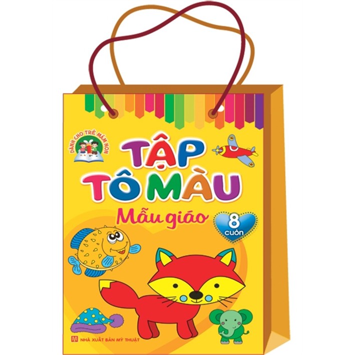 Sách Tập Tô Màu Mẫu Giáo (Túi 8 Cuốn)