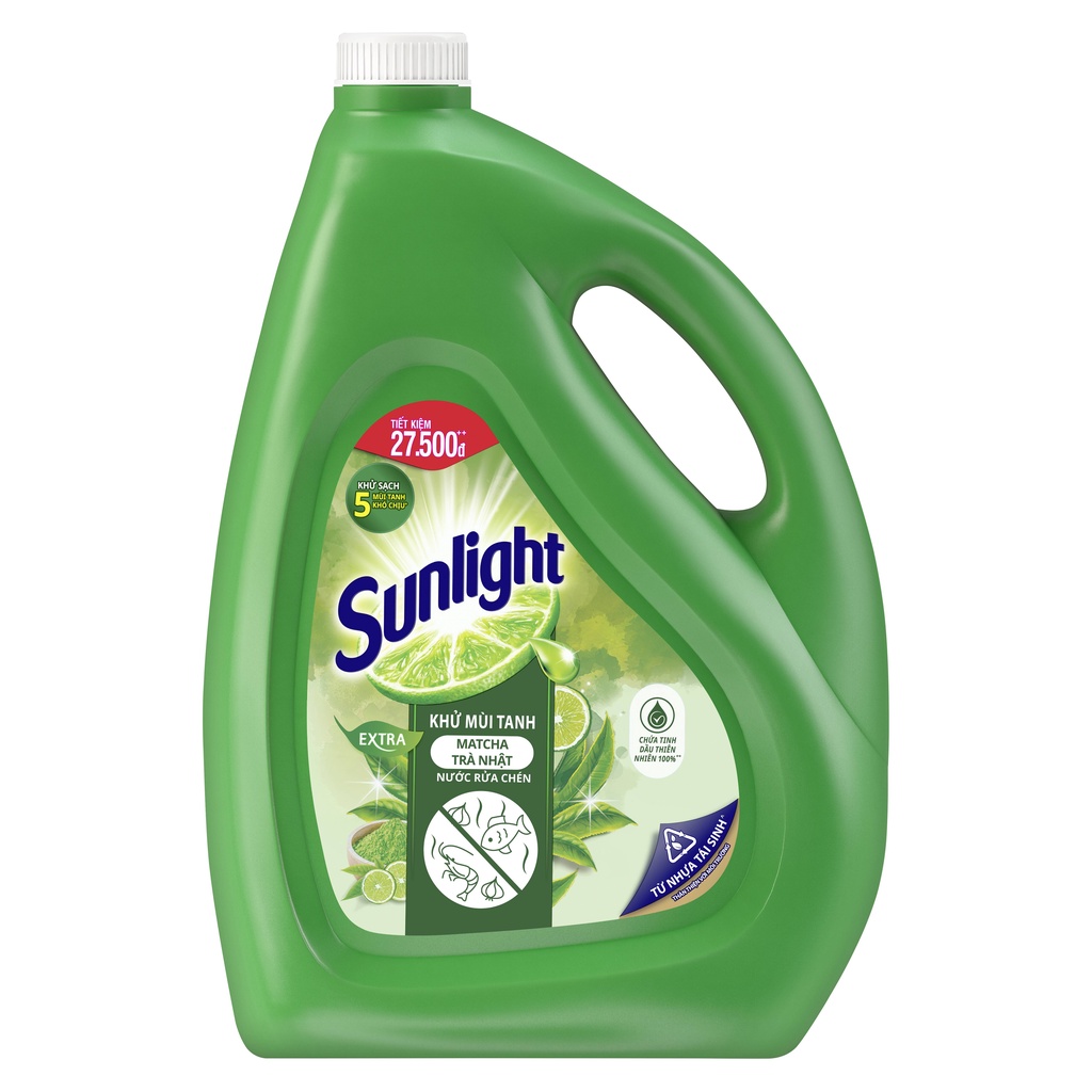 Nước Rửa Chén Bát Sunlight Trà Xanh Nhật Bản 3.6kg