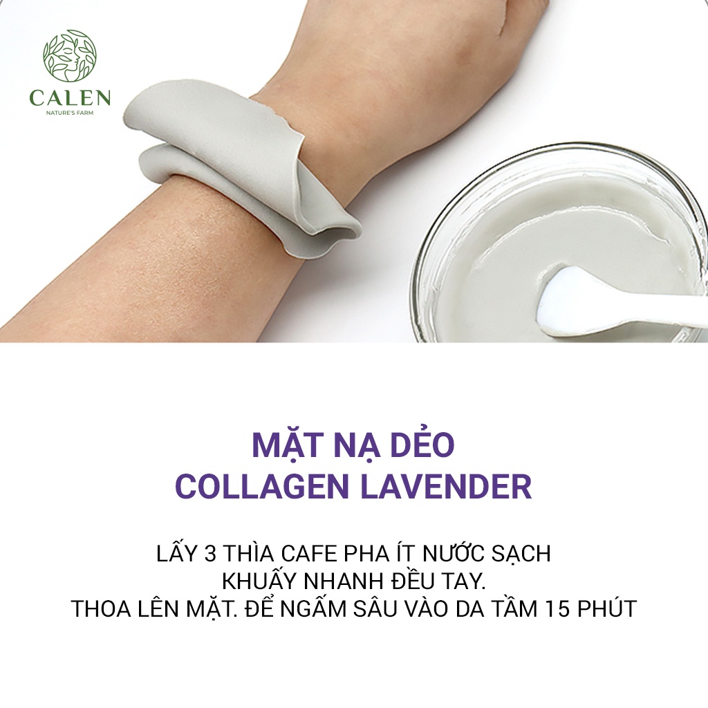 Mặt Nạ Dẻo Collagen Hoa Lavender (hoa oải hương), Kiểm Soát dầu, Giảm mụn Dưỡng trắng da Mask dẻo