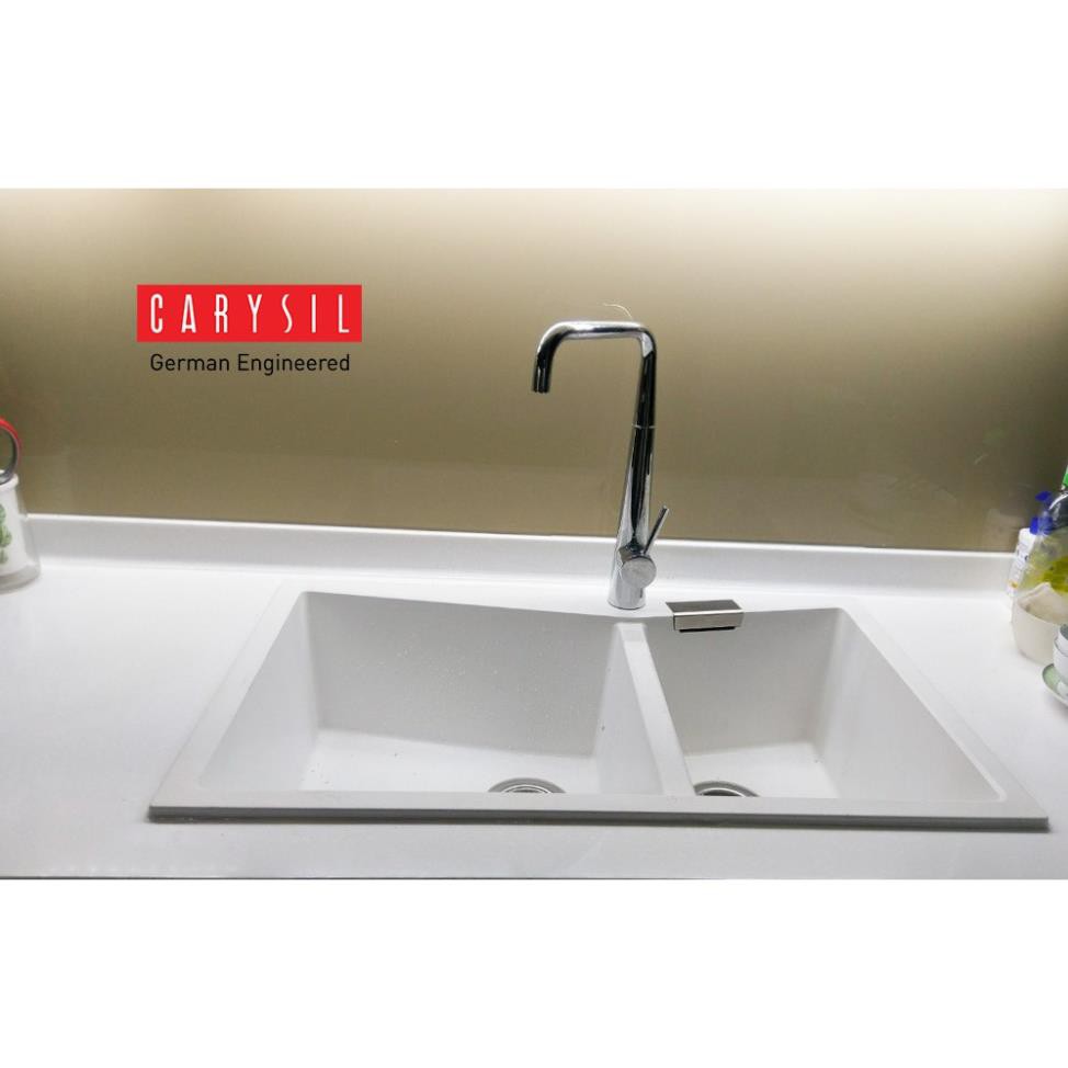 Chậu Rửa Chén carysil Bằng Đá Granite LMC5-02 - Màu Trắng - 800x500mm