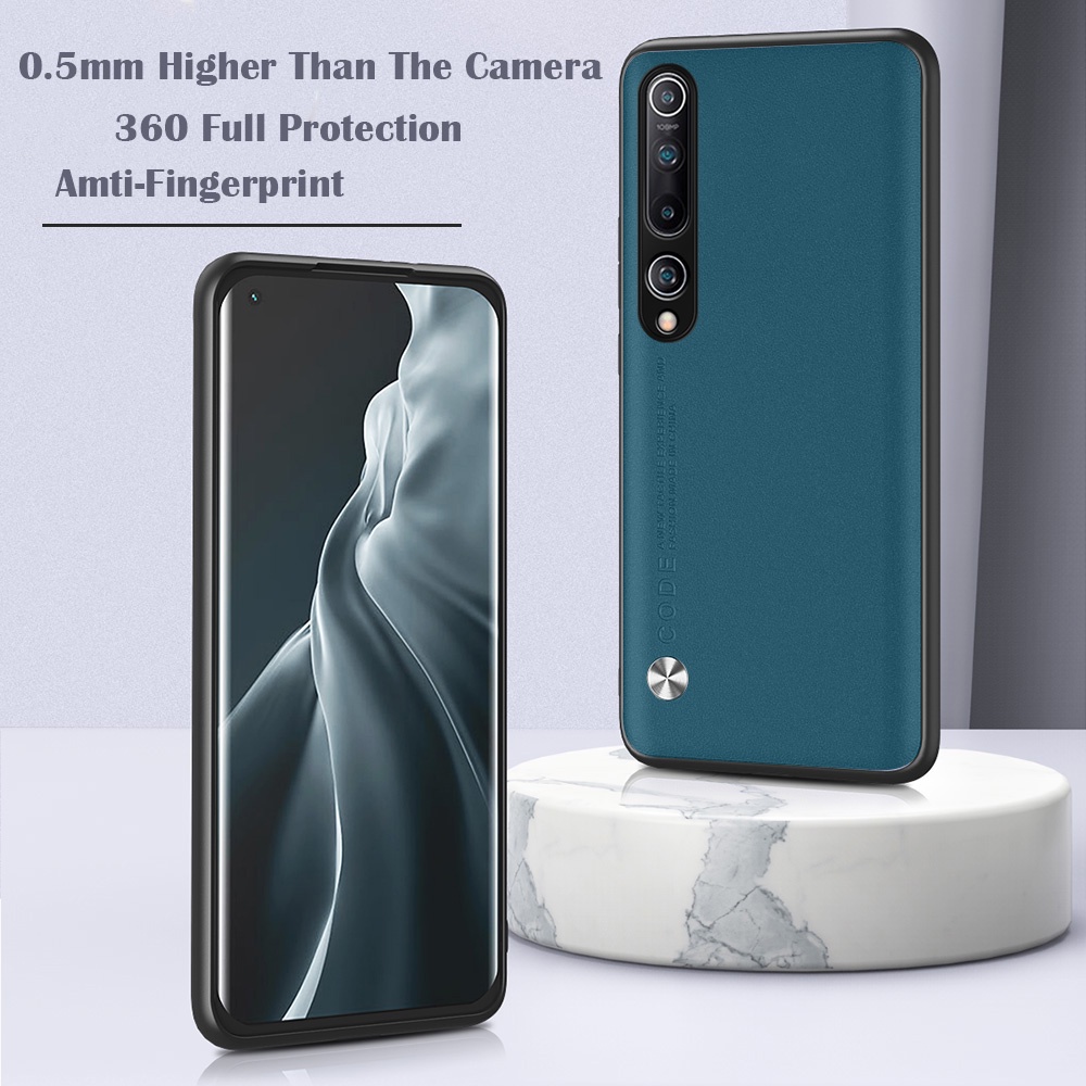 Ốp Điện Thoại Silicon Phối Da PU Mỏng Sang Trọng Cho Xiaomi mi 10 S Pro 10s 10pro Mi10