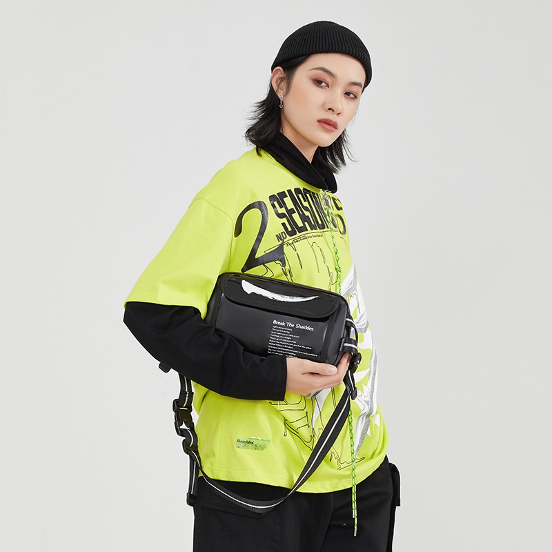 TUYI MEN BAGS Super five  fashion waist bag nylon Crossbody Bag waterproof Messenger Bag women slingbag