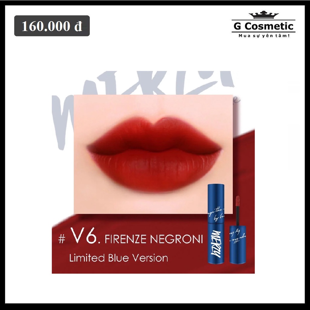 Son kem lì Merzy First Velvet Tint Classic Blue V6 (vỏ xanh) | BigBuy360 - bigbuy360.vn