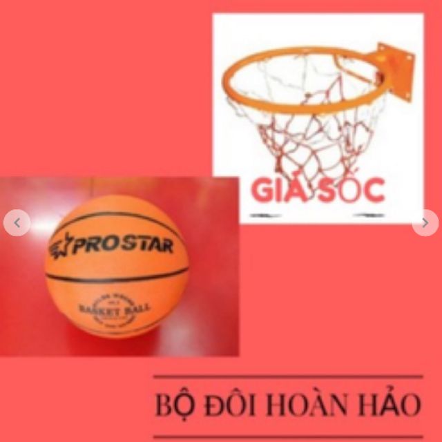 [ shop anh huy] Com bo bộ VÀNH BÓNG RỔ + QUẢ BÓNG RỔ (Tặng kèm lưới và kim bơm bóng )