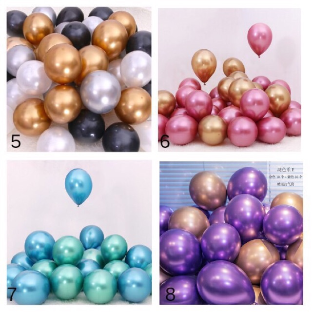 Set 10-20 bóng tròn siêu nhũ mạ chrome