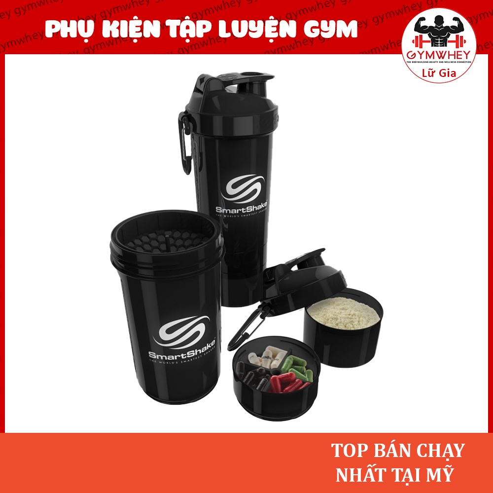 [GIÁ TỐT NHẤT] Bình lắc thể thao SMART SHAKER L 3 ngăn 800ml - TPBS