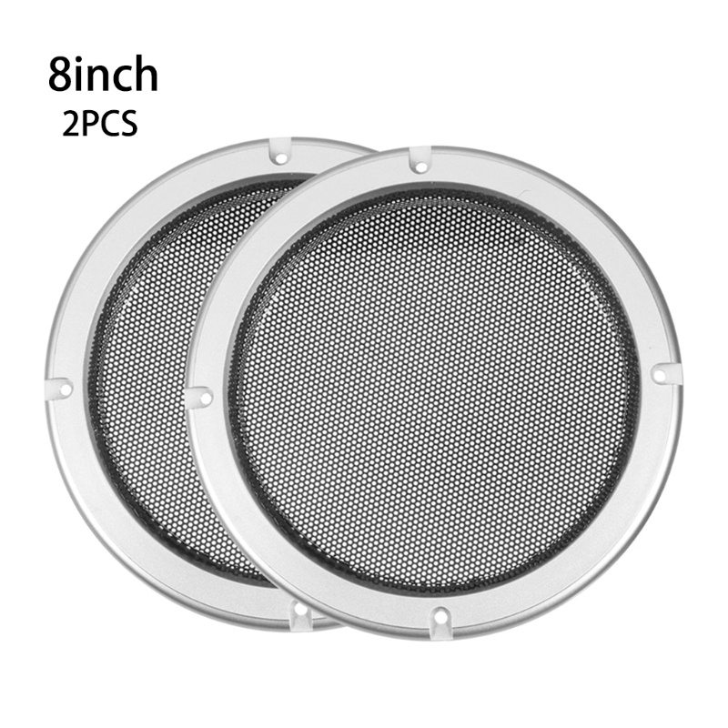 1 Cặp Vỏ Lưới Tròn Màu Bạc Thay Thế Bảo Vệ Loa 2 / 3 / 4 / 5 / 6.5 / 8 / 10 inch