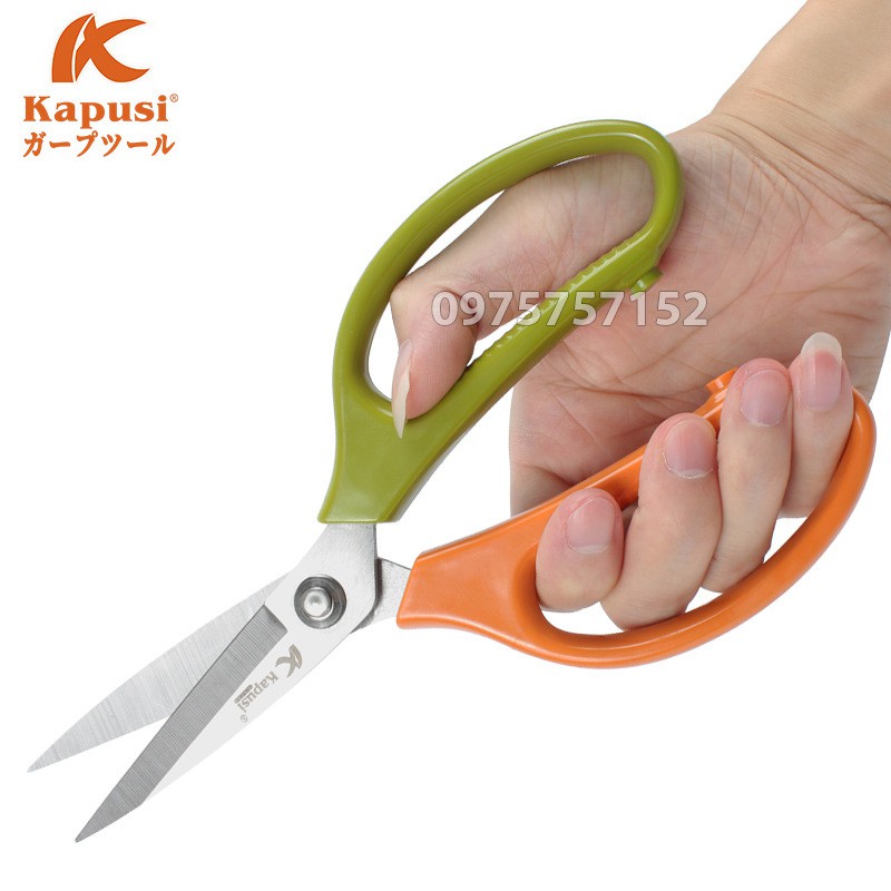 Kéo cắt thức ăn, cắt thực phẩm thép Nhật SK-5 Kapusi Japan 210mm, kéo cắt đa năng làm dụng cụ nhà bếp chế biến thực phẩm