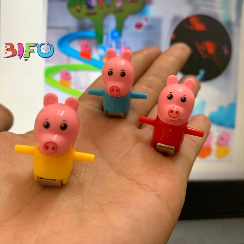 LẺ 1 phụ kiện leo cầu thang (1 chú heo, 1 con vịt) trong bộ đồ chơi Heo peppa, Heo Piggy, Vịt vàng, Heo hồng mẫu mới