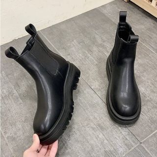 (sẵn 37) Boots trơn da lì Hàn quốc