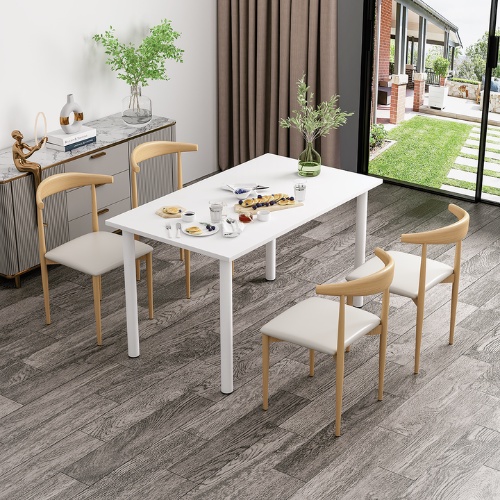 Ghế làm việc chân kim loại giả gỗ , Ghế văn phòng, bàn ăn - GN60