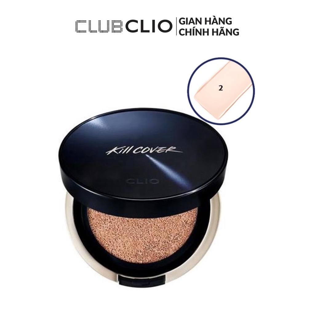 Phấn Nước Làm Mịn Lỗ Chân Lông Clio Kill Cover Founwear Cushion All New Spf50+ Pa+++ (15gx2)