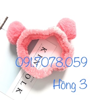Băng đô cài tóc bông tròn mềm mịn