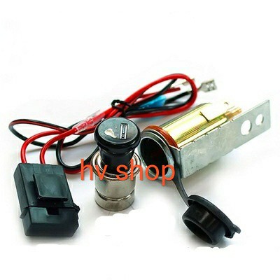 Sac dien thoai xe may Sạc Điện Thoại có tẩu thuốc và sạc moto Xe Máy nhỏ gọn hv shop