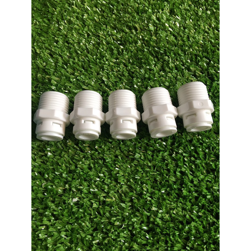 Bộ 10 cút nối thẳng ren 21 phi 10