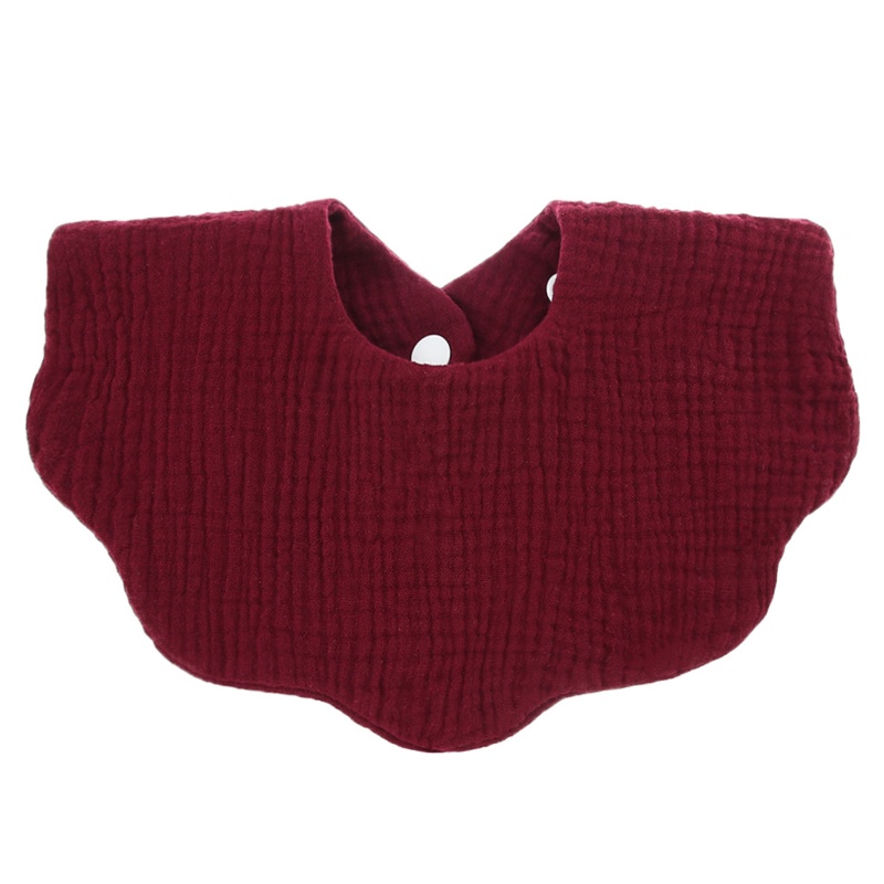 Yếm Ăn Cotton Mềm Mại Thấm Hút Thoáng Khí In Họa Tiết Lượn Sóng Dễ Thương Cho Bé