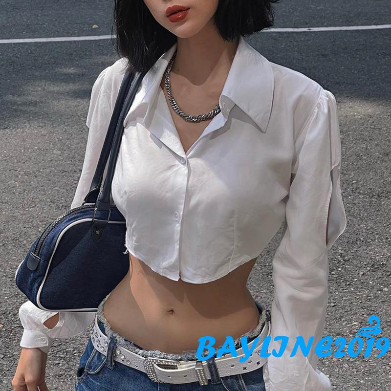 Áo Sơ Mi Dài Tay Phong Cách Trẻ Trung Thanh Lịch Dành Cho Nữ