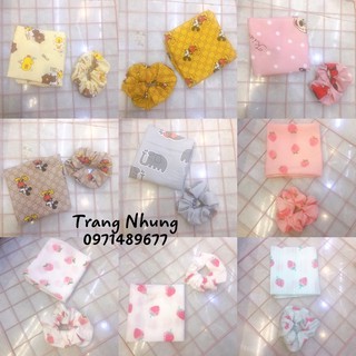 Set scrunchies và bandana hot ❤️❤️❤️❤️❤️