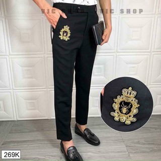 Quần tây đen đính đá dáng bó hàn quốc cực đẹp