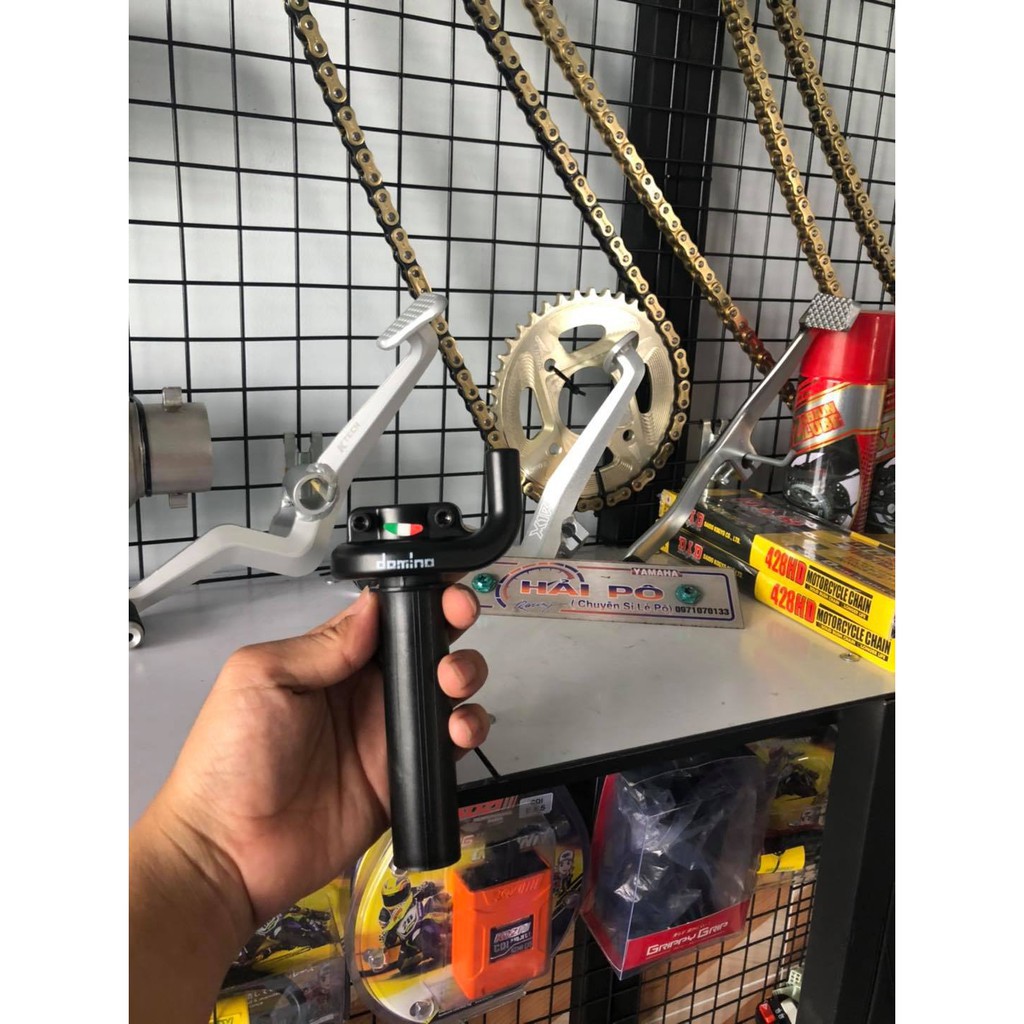 Cùm Tăng Tốc Domino kèm bao tay daytona Xịn Xò cho các xe Wave Si Ex Win Satria Sonic