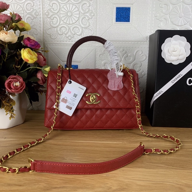 Túi xách Chanel Coco màu đỏ size 26cm