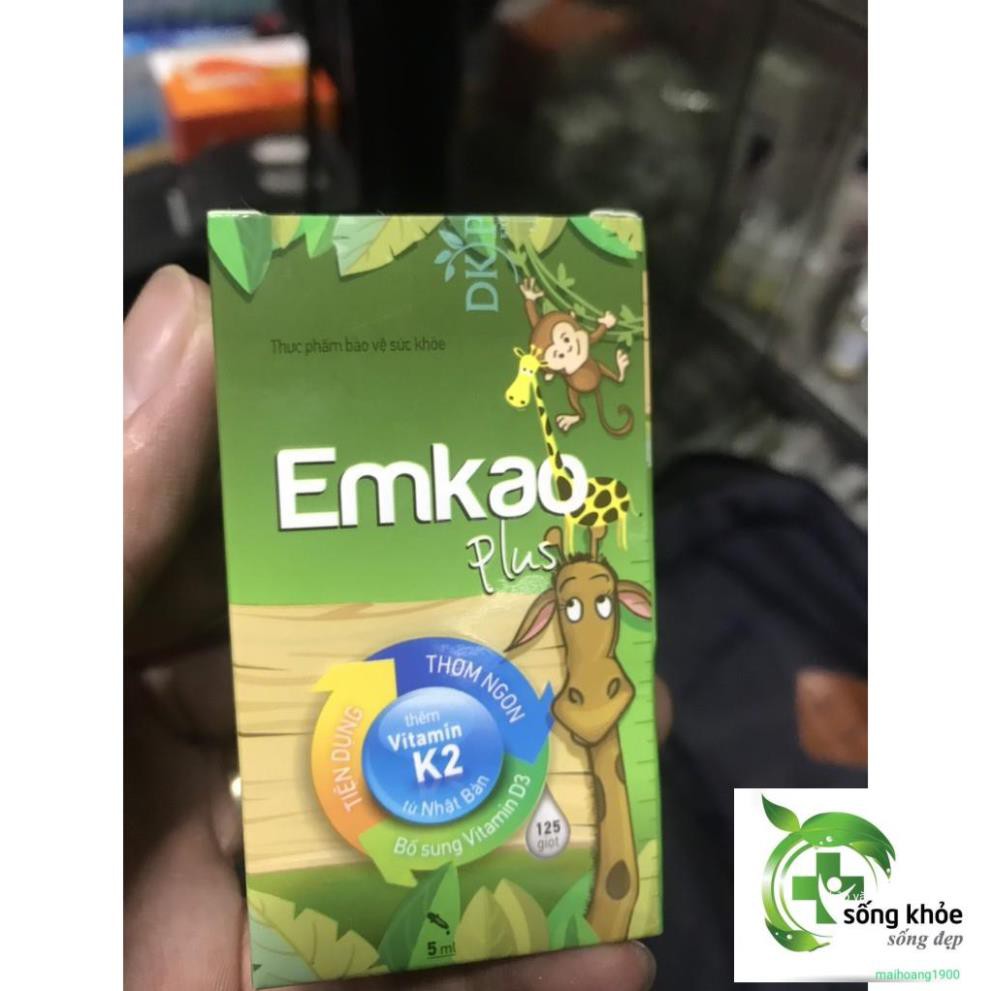 EMKAO plus vitamin d3 kết hợp k2 - Giúp bé phát triển hệ xương, răng, giảm quấy khóc đêm ở trẻ, phát triển chiều cao
