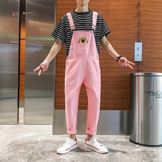 Quần Yếm Màu Hồng Thời Trang Mùa Thu Cho Nam