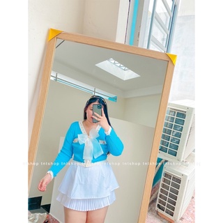 Áo Len Nơ Tơ Đính Hạt Tay Dài [ TNT Shop Bigsize 60kg 90kg ]