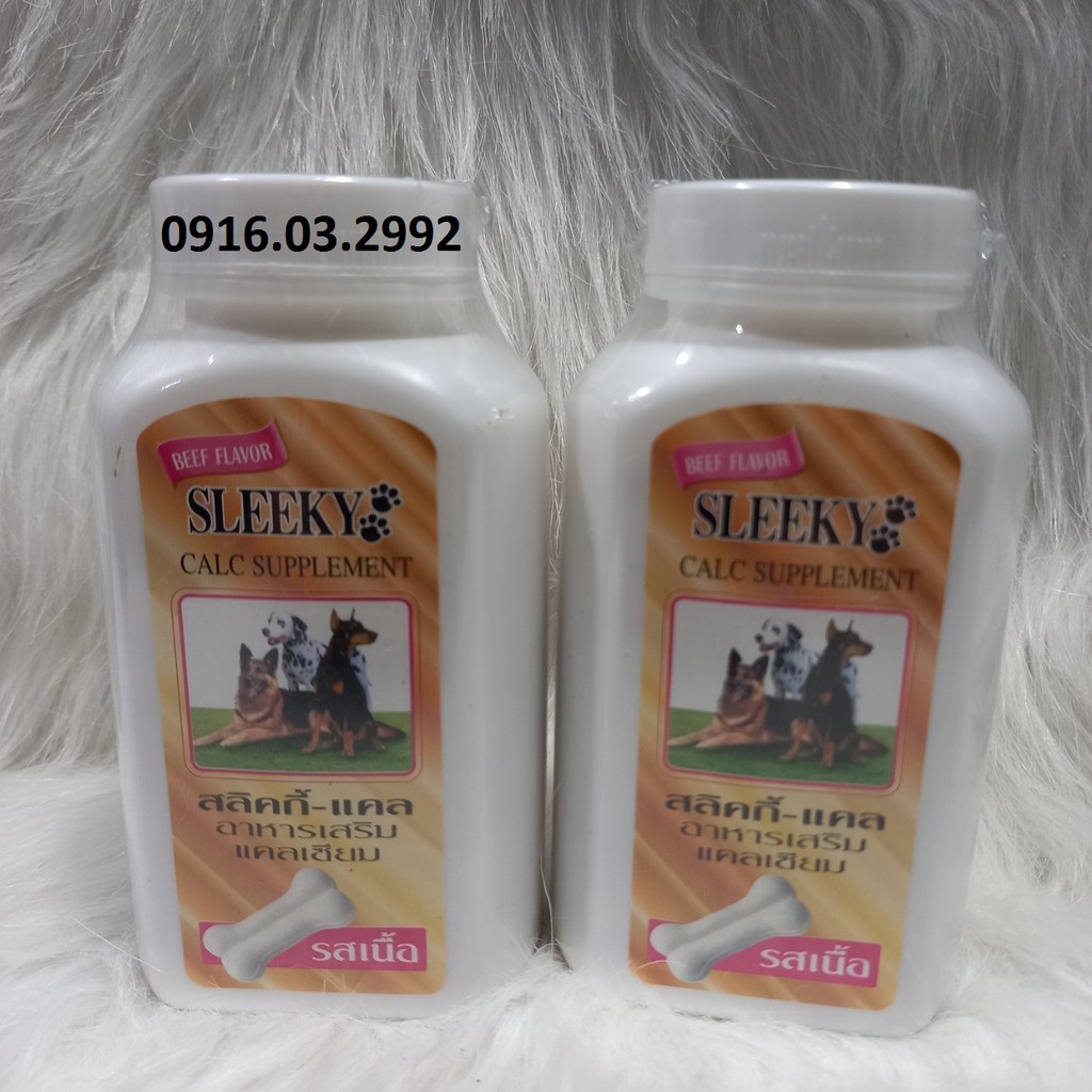 Canxi cho chó mèo Sleeky - Hộp 140 viên