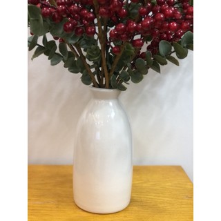 Bình lọ gốm trắng miệng nhỏ 26cm