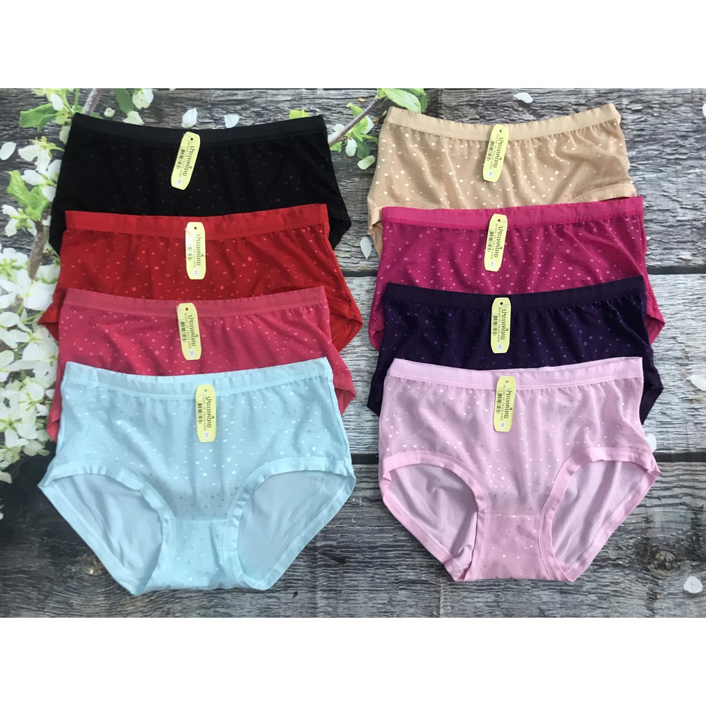 Quần cotton Big Size phối lưới chấm bi trước - siêu ưng | BigBuy360 - bigbuy360.vn