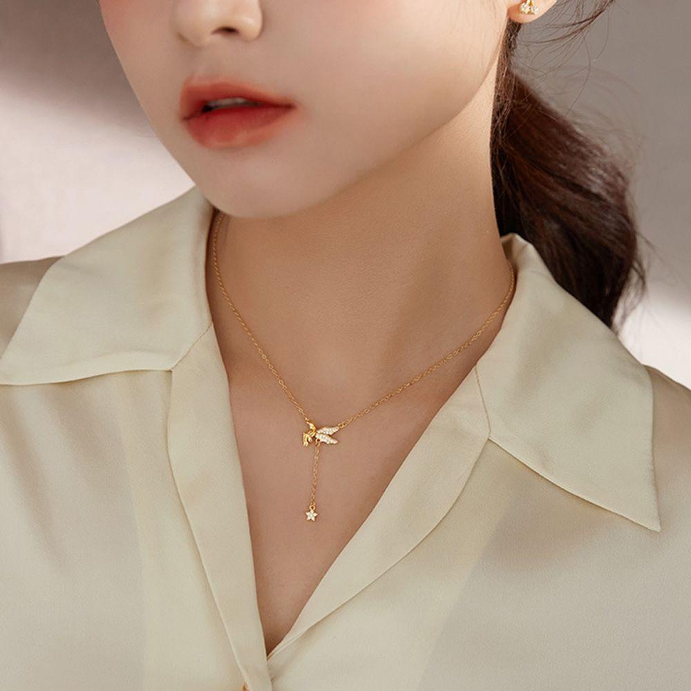 Vòng cổ Mặt Ngôi Sao Thiên Thần Phong Cách Hàn Quốc Sang Trọng