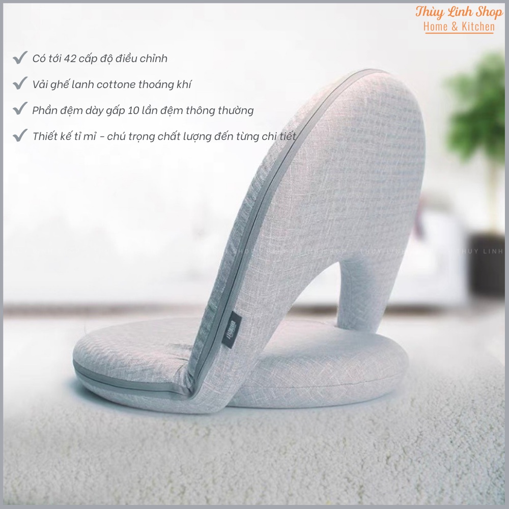 GHẾ TỰA LƯNG NGỒI BỆT CAO CẤP - 42 CẤP ĐỘ - VỎ GHẾ COTTON MỀM MẠI - BẢO HÀNH 12 THÁNG